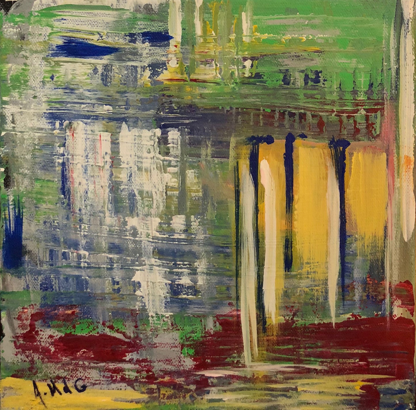 "Sol Searching in Green" Original Painting