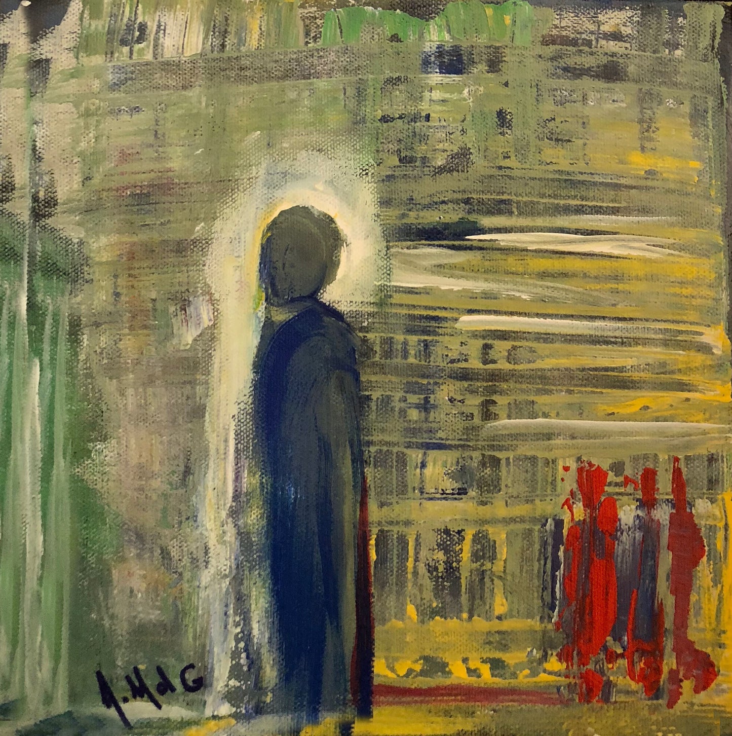 "Sol Searching in Blue" Original Painting